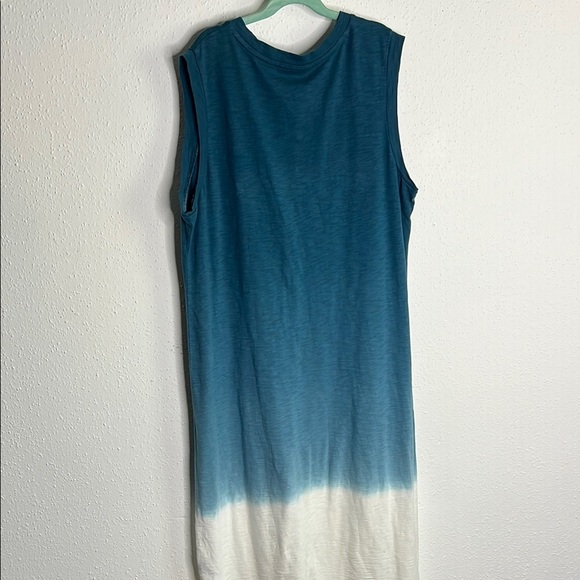 Universal Thread Asymmetrical Dress in Teal and White - Picture 4 of 4